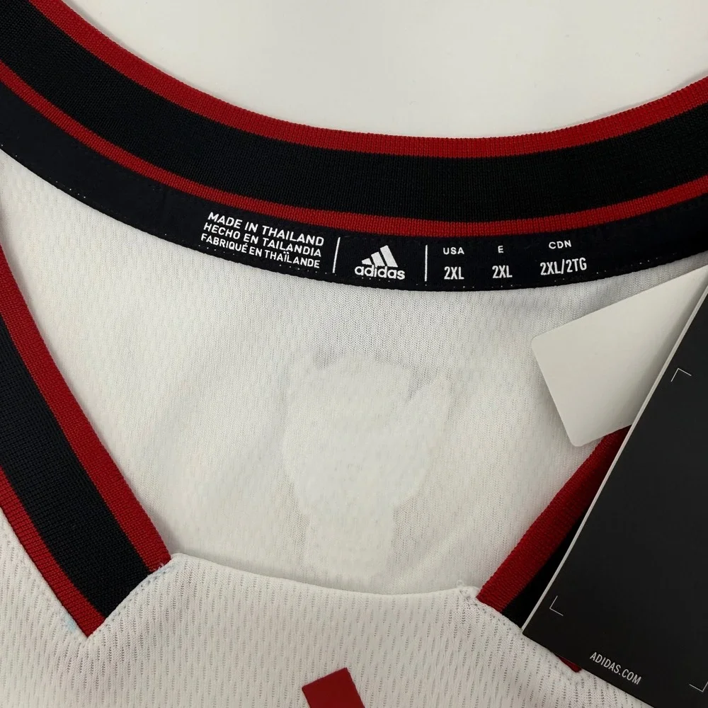 Adidas NC State Wolfpack Basketball Jersey Mens‎ 2XL White Red IX7910 NEW